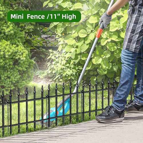 Decorative Metal Garden Fence 11" x 6'
