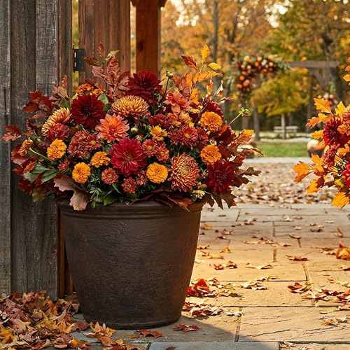 Sunnydaze Anjelica 20'' Large Plastic Planter Pot for Plants (4 Count)