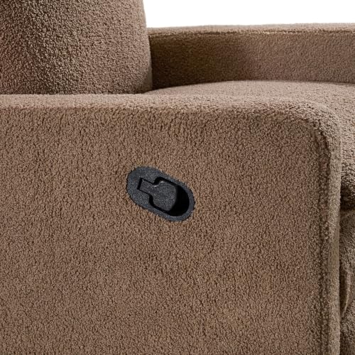 Uptown Upholstered Glider Recliner Rocking Chair 360° Swivel for Nursery and Living Room