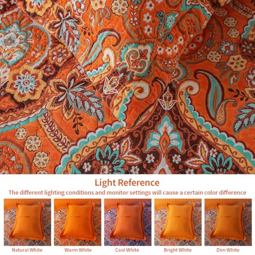 100% Cotton Face Quilt California King Size Bedding Set