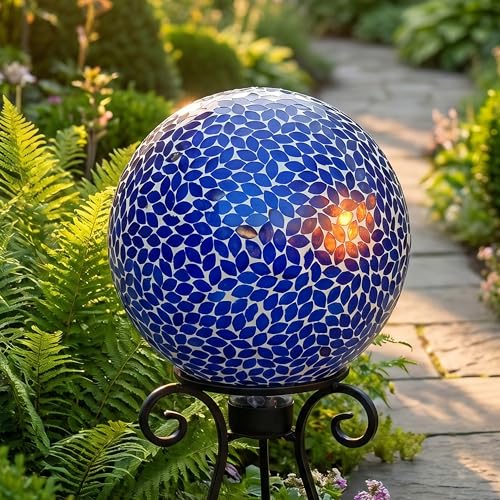 Sunnydaze 10" Mosaic Glass Gazing Ball for Garden