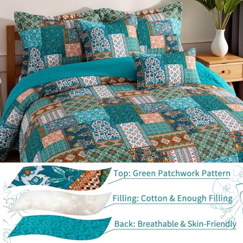 100% Cotton Face Quilt Queen Size Bedding Set