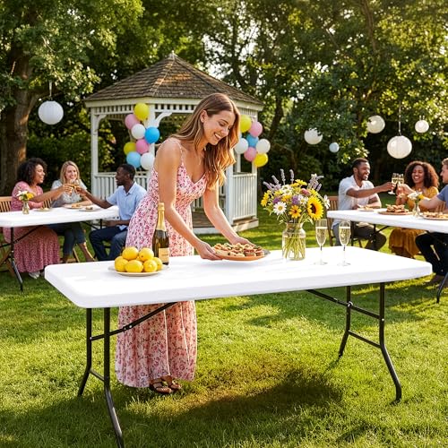 Fitted Tablecloth for 6 Foot Rectangle Tables (4 Count)