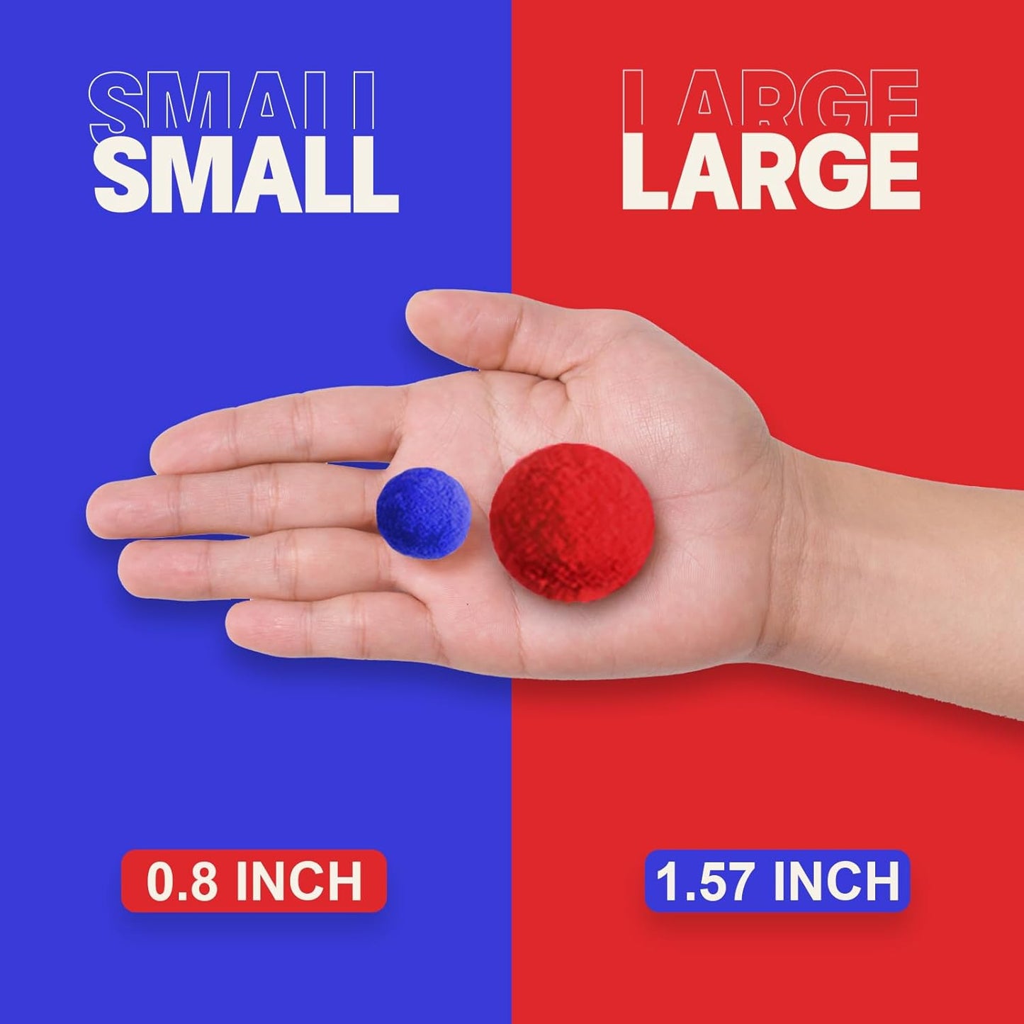 XmasExp 4th of July Pom Pom Garland Decorations - Large Felt Ball Garland for Mantle, Indoor Home Decor, Tree Ornaments, Kids Room and Party Hanging Decor,13 Ft.