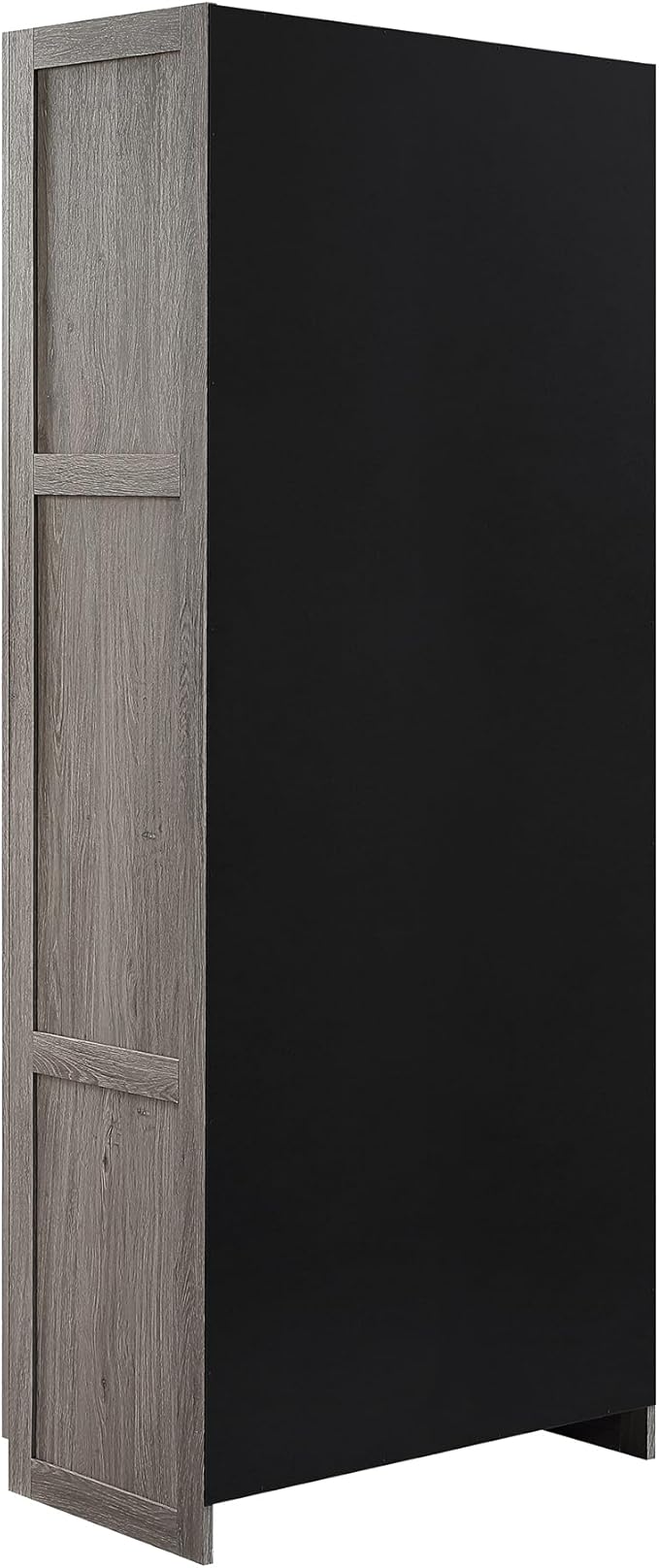 Manhattan Comfort Cornelia Modern Tall Storage Cabinet with Doors and Adjustable Shelves 1.0 - Freestanding Pantry Organizer for Kitchen, Laundry Room, Garage, or Mudroom, Set of 2, Grey
