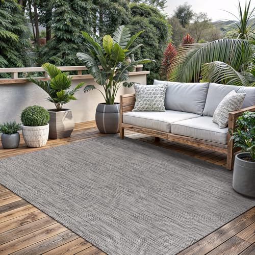 Washable Indoor Outdoor Rug 6x9 Weather Resistant Area Rugs Modern Solid for Porch Deck Balcony Backyard Patio Outside Carpet