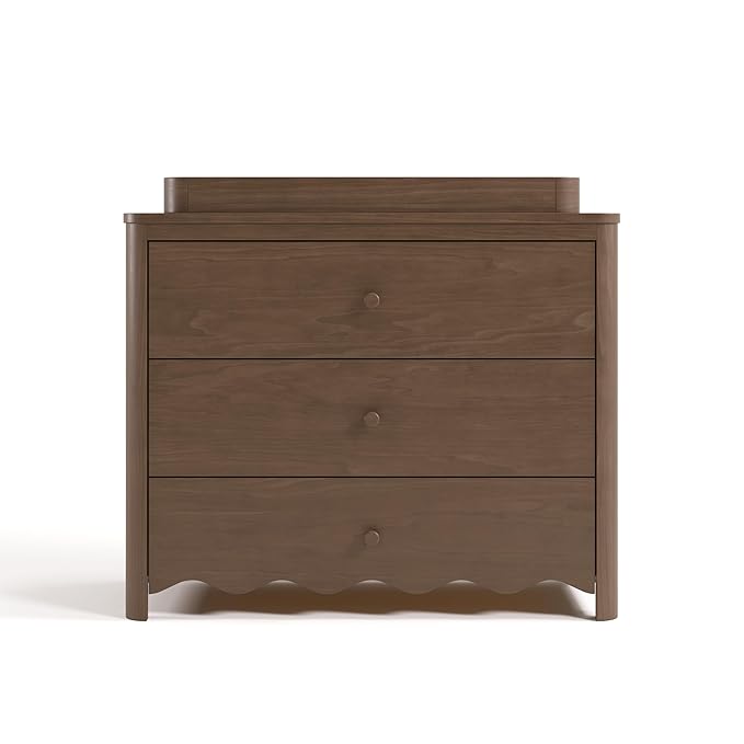 Storkcraft Casablanca 3 Drawer Chest with Removable Changing Topper (Hazelnut) – GREENGUARD Gold Certified Wood Dresser for Baby & Kids, Interlocking Drawer System for Safety