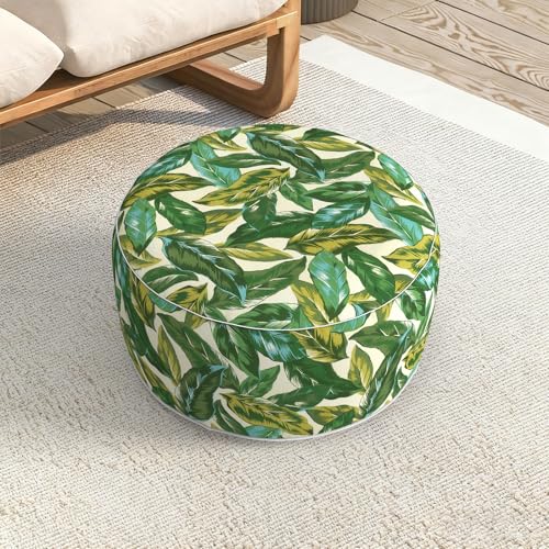 Indoor Outdoor Large Inflatable Ottoman Pouf D31 x H14 Inch