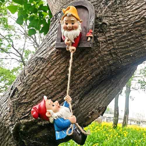 Climbing Gnomes Tree Faces Decor (2 Count)