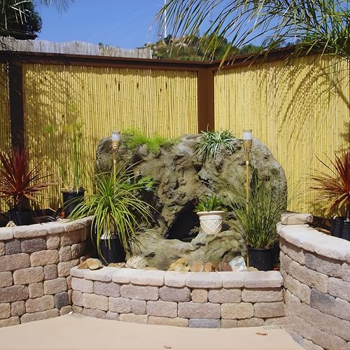 Natural Bamboo Fencing Decorative Rolled Fence Panel 1 in D x 2 ft H x 8 ft L