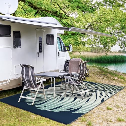 Outdoor Rug Waterproof Plastic Rugs for Patio (57.6 Sq Ft)