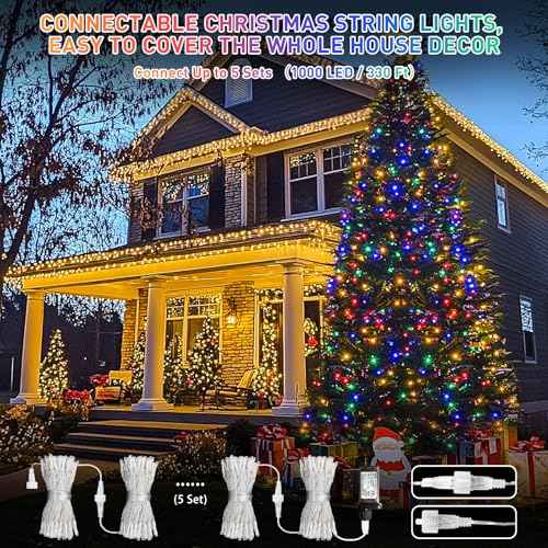 200 LED Warm White & Multicolor Color Changing String Lights (66 Foot)
