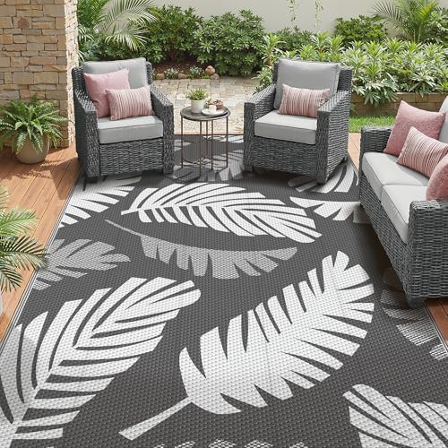 Outdoor Rug Waterproof Plastic Rugs for Patio (54 Sq Ft)