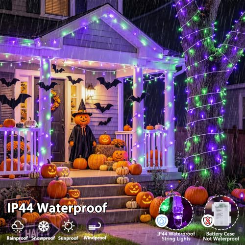 33FT 100 LED Battery Operated Halloween Lights with Remote (100 Count)