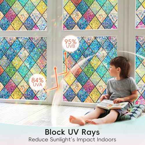 Stained Glass Window Film (463.54 sq in)
