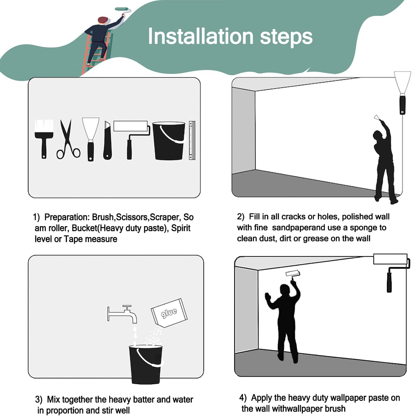 -Purple Marble Fabric Wallpaper Abstract Texture Mural Bedroom 140" x 91" (Not Peel and Stick)