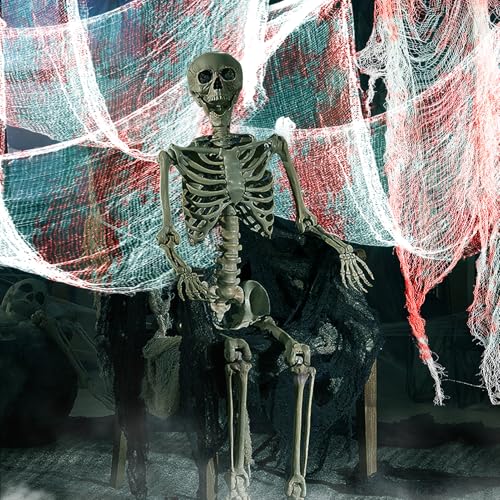 5 Pack 30'' x 72'' Stretchy Blood Red Creepy Cloth Halloween Decor (5 Count)