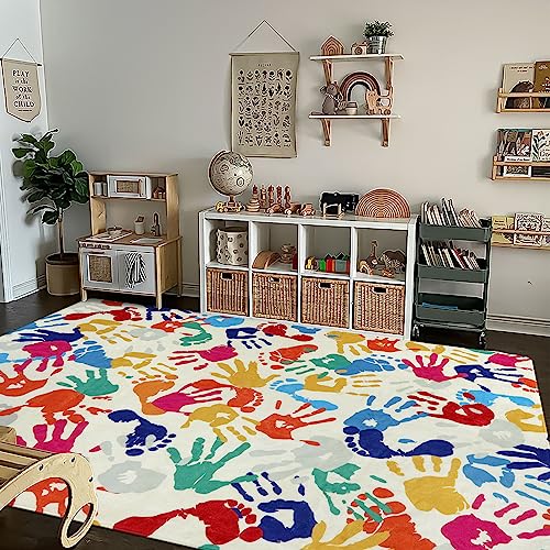 Colorful Kids Rug for Playroom 8x10
