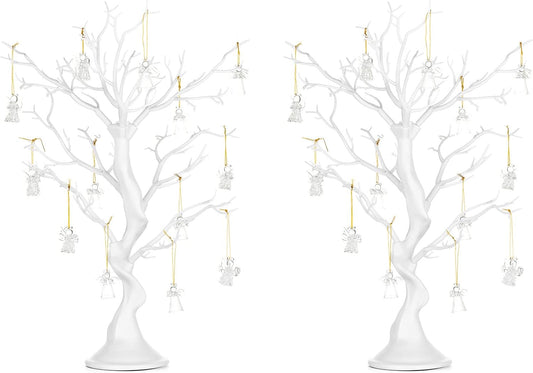 Nuptio Artificial Trees Decorative Trees: 2 Pcs White Twig Trees 22.8in Tall Halloween Decorations Wedding Centerpiece for Tables Fake Easter Tree for Christmas Thanksgiving Birthday Party Decor