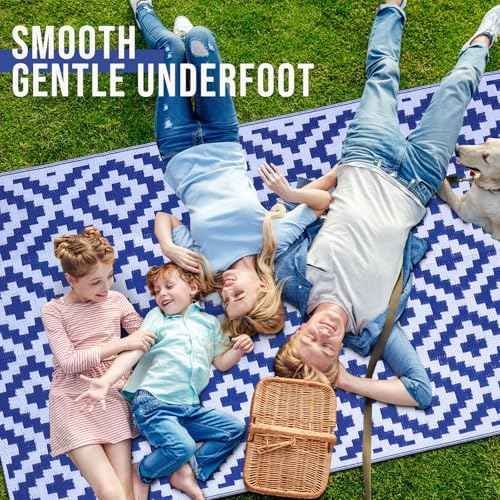 Outdoor Rug 4x6 ft Waterproof Reversible Mat