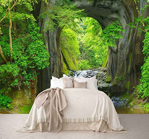 Forest Stream Wall Mural Wallpaper Large Nature Scenery (110.10416666666667 Sq Ft)