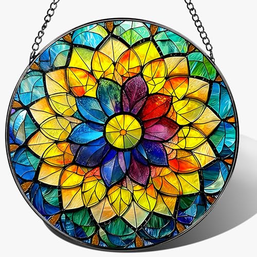 8'' Rainbow Mandala Sun Catcher Ornament