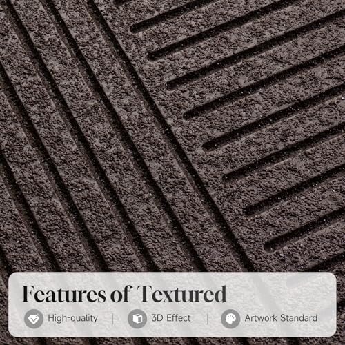 3D Textured Framed Neutral Abstract Wall Art Set (3 Count)