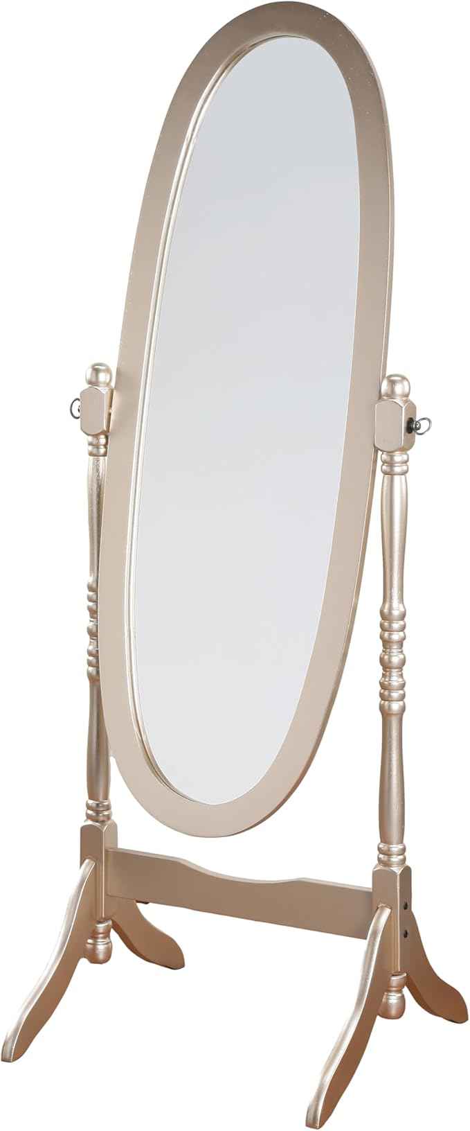 Roundhill Furniture Queen Anna Style Floor Cheval Mirror, Gold