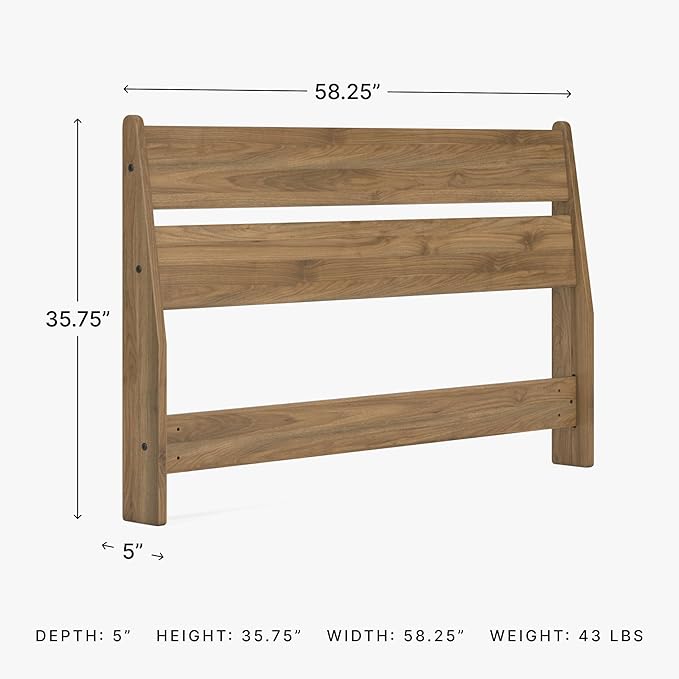 Signature Design by Ashley Deanlow Rustic Panel Headboard, Full, Light Brown
