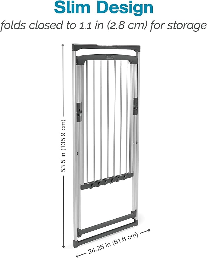 Polder DRY-9070 Ultralight Laundry Drying Stand, 44" x 24" x 43", Aluminum