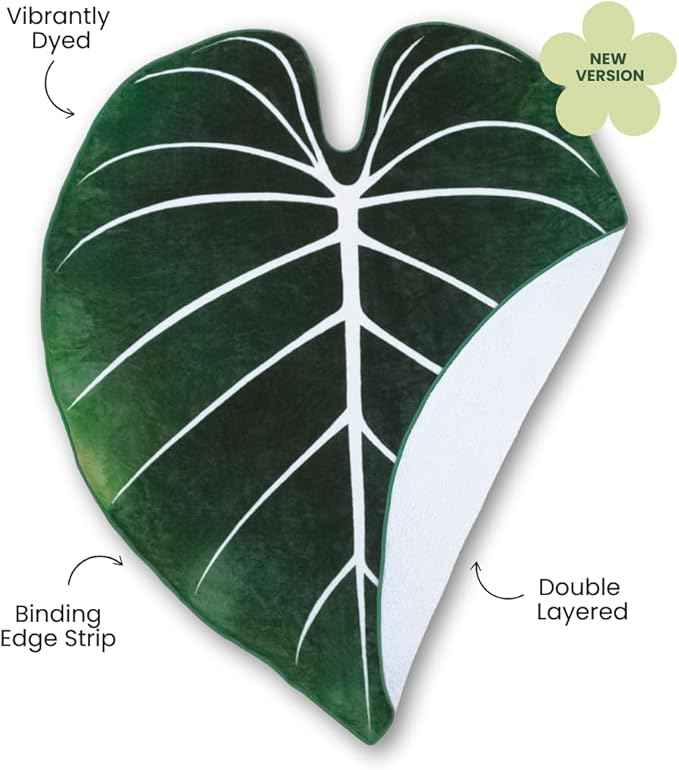 Green Philosophy Co. Giant Leaf Shaped Blanket (Philodendron Gloriosum) Large Modern Home Decorative Leaves Design Soft Warm & Cozy Throw for Living Room Couch Sofa Bed Perfect for Plant Lovers