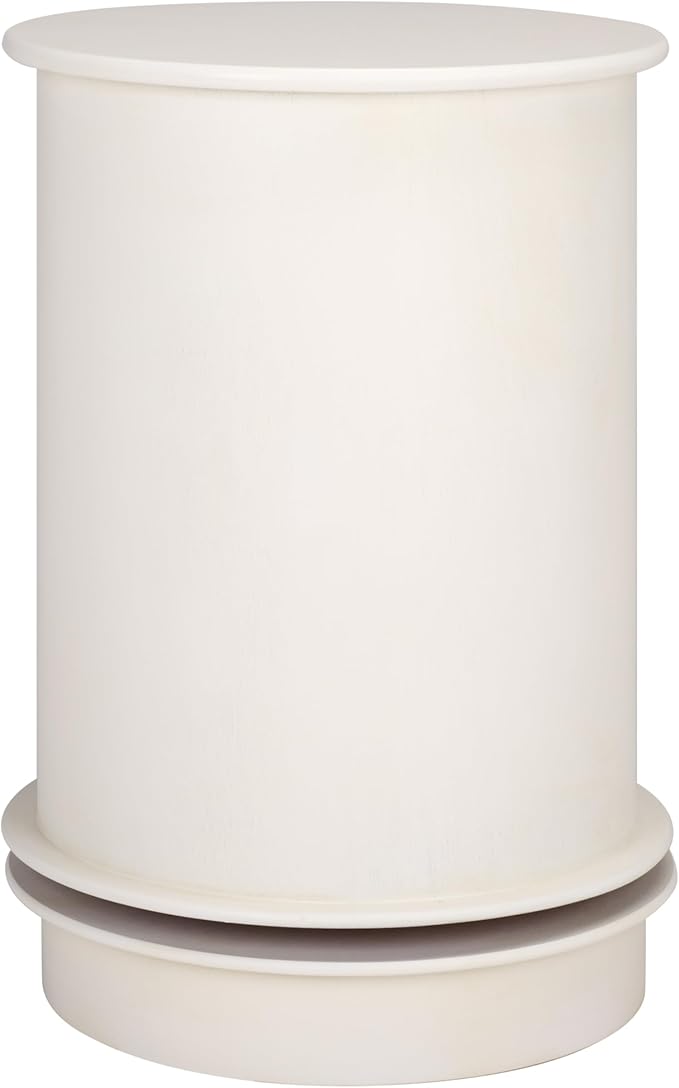 SAFAVIEH Home Collection – Tabitha Ivory Accent Table, Round Swivel Side Table with 1 Drawer & Interior Cabinet Storage, Classic Pedestal Design, Fully Assembled (AMH5712J)
