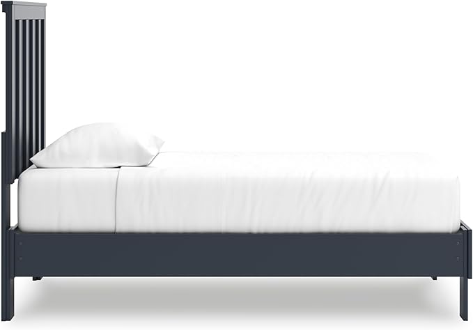 Signature Design by Ashley Simmenfort Casual Twin Platform Bed, Foundation or Box Spring Not Needed, Blue
