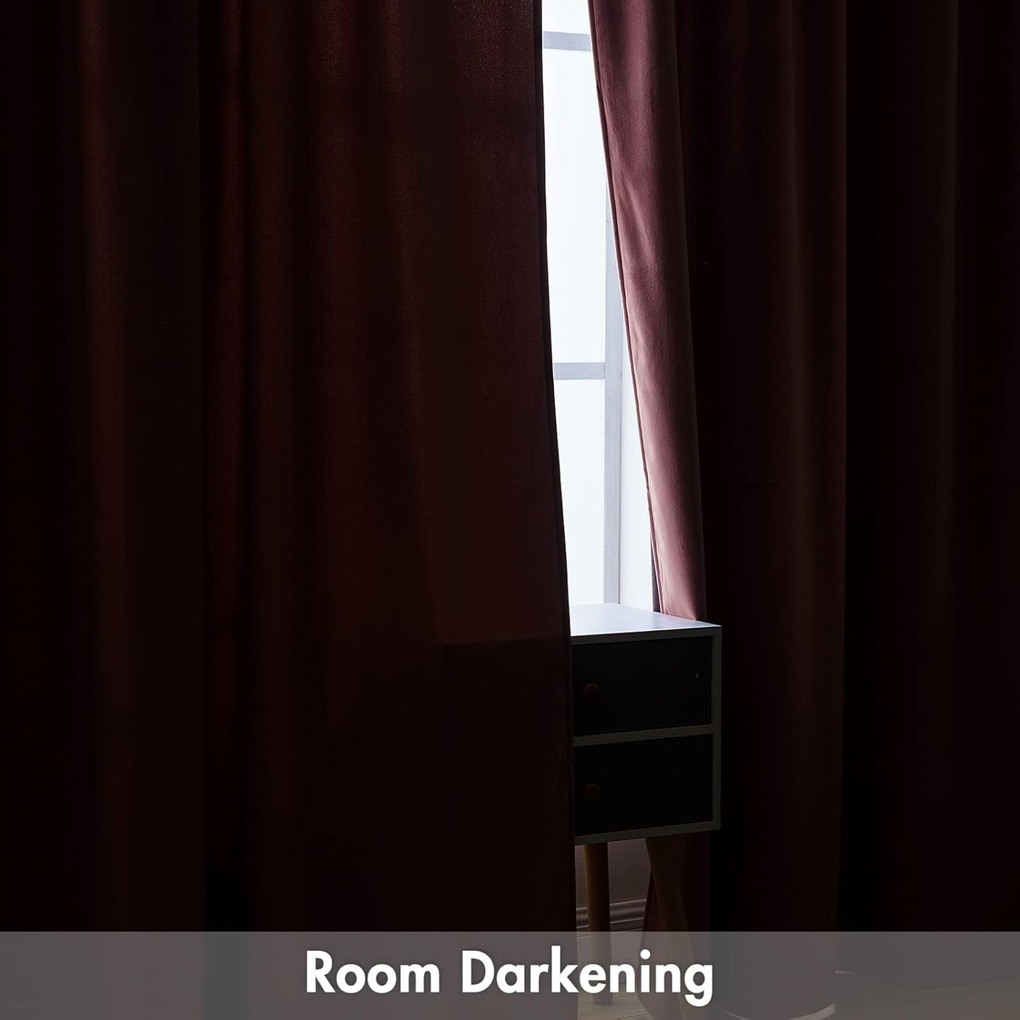 MIULEE Dusty Rose Pink Velvet Curtains Thermal Insulated Blackout Curtain Drapes for Bedroom Living Room Darkening 92 Inches Long Curtains Panels Rod Pocket Set of 2