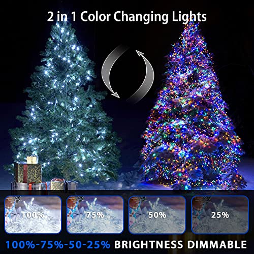 200LED Color Changing Christmas Lights Indoor Outdoor Clear Wire (66 Foot)