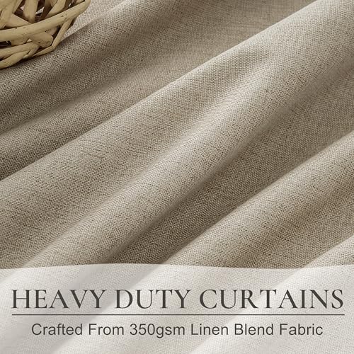 GreyBeige 120 Inch Extra Long Curtains for Living Room 2 Panels Set (2 Count)