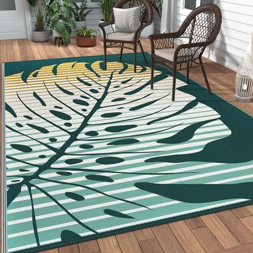Outdoor Rug Waterproof Plastic Rugs for Patio (54 Sq Ft)