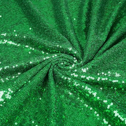Sequin Tablecloth 50x72 Inch Green for Wedding Party