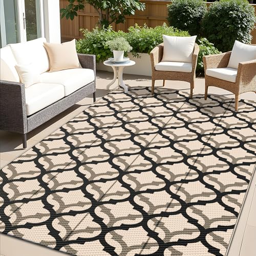 Outdoor Rug 5x8 ft Waterproof Reversible Braided Mat (40 Sq Ft)