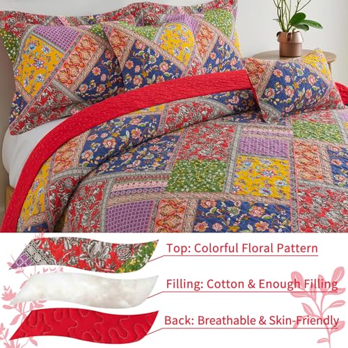 100% Cotton Face Quilt King Size Set