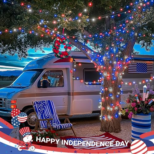 Red White and Blue Lights (66 Foot)
