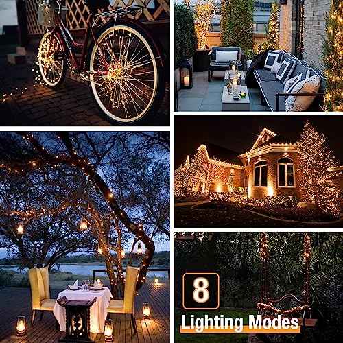 2 Pack Solar String Lights Outdoor (2 Count)