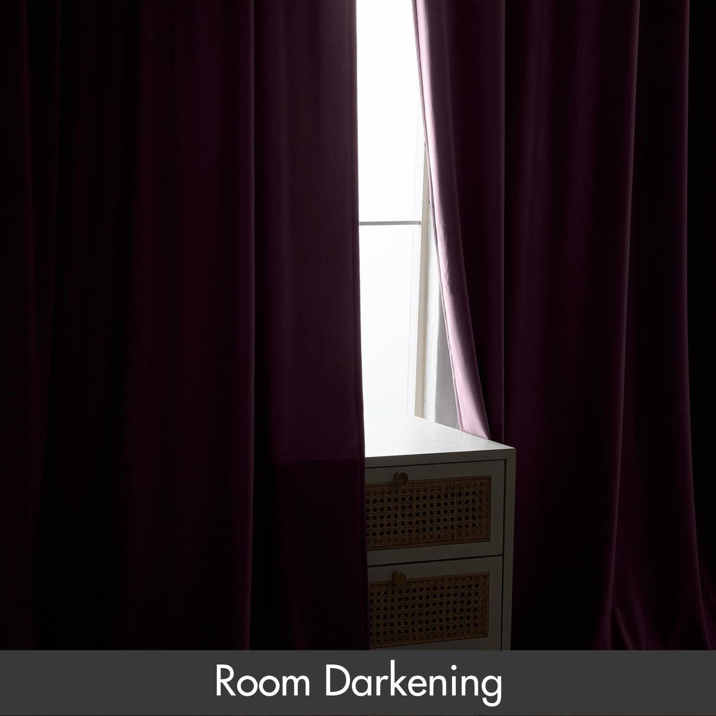MIULEE Purple Orchid Velvet Curtains Thermal Insulated Blackout Curtain Drapes for Bedroom Living Room Darkening 96 Inches Long Curtains Panels Rod Pocket Set of 2