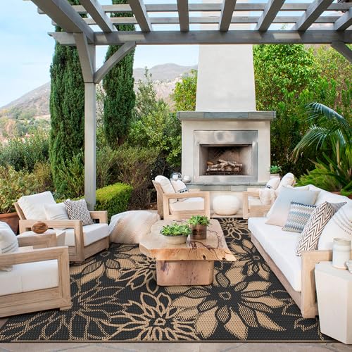Outdoor Rug Waterproof Plastic Rugs for Patio (80 Sq Ft)