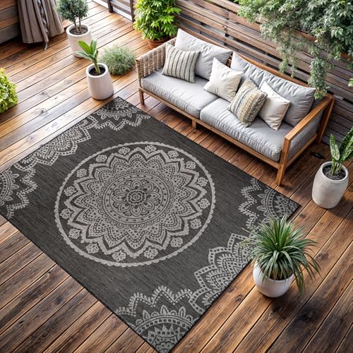 Outdoor Rug 5x7 Modern Area Rugs for Indoor and Outdoor Patios and Porches