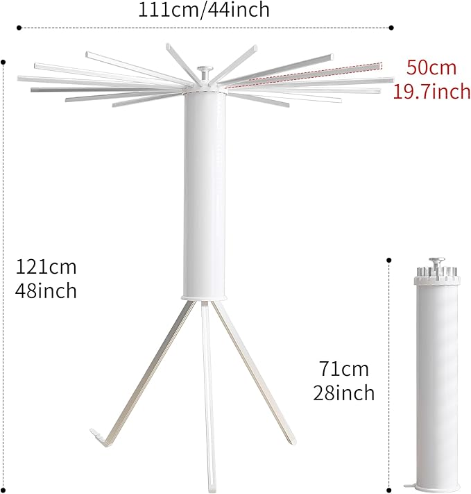 Clothes Drying Rack Tripod Aluminum-16rods,Portable Foldable Drying Rack,Drying Rack Clothing for Laundry Bedroom Household
