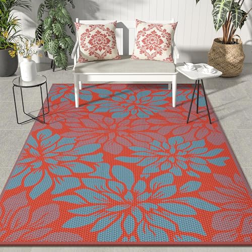 Outdoor Rug Waterproof Plastic Rugs for Patio (54 Sq Ft)