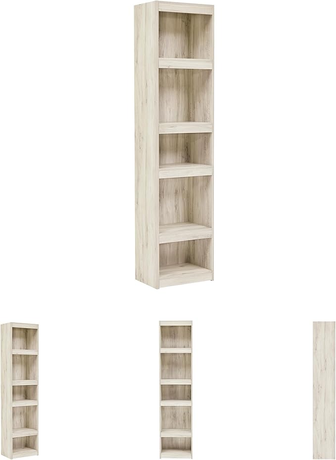 Signature Design by Ashley Bellaby Farmhouse Pier with 3 Adjustable Shelves, Whitewash