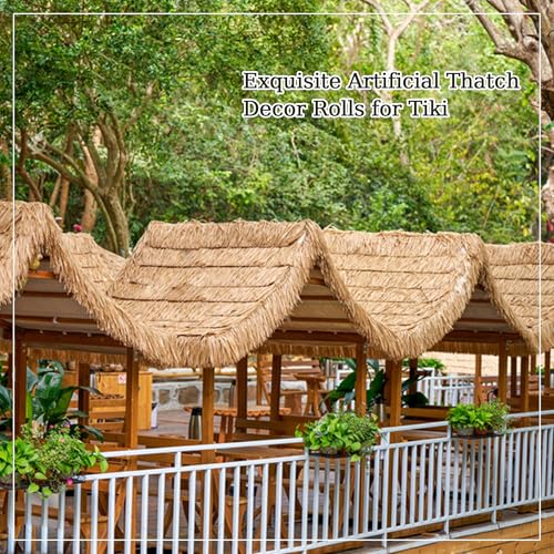 Premium Mexican Style Artificial Palm Thatch Roof Rolls. 5 Lengths