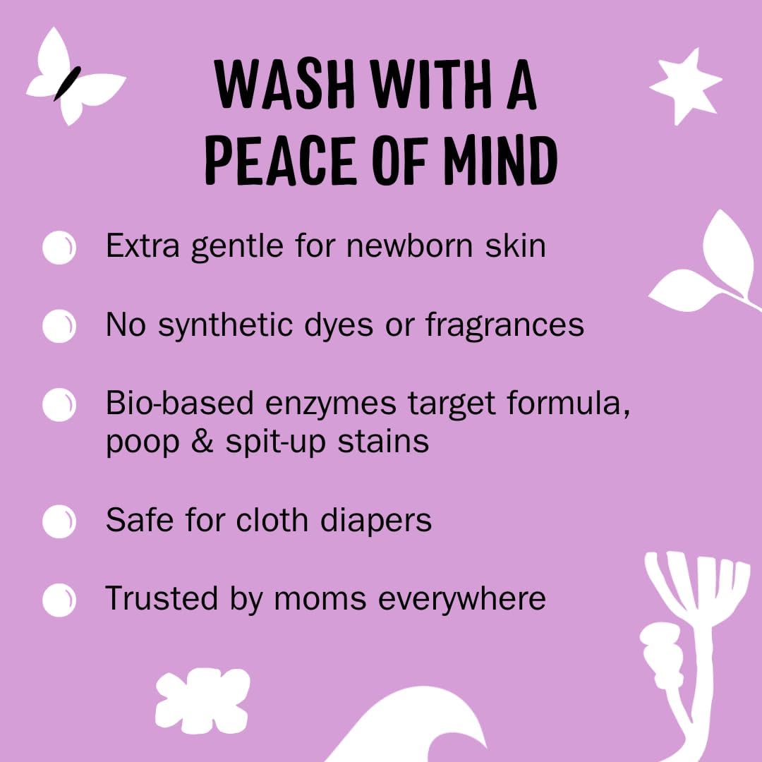 Molly's Suds Baby Liquid Laundry Detergent | Removes Formula, Poop & Spit-Up Stains | Extra Gentle for Infants, Babies, Toddlers (Sweet Baby Shea, 200 Loads)